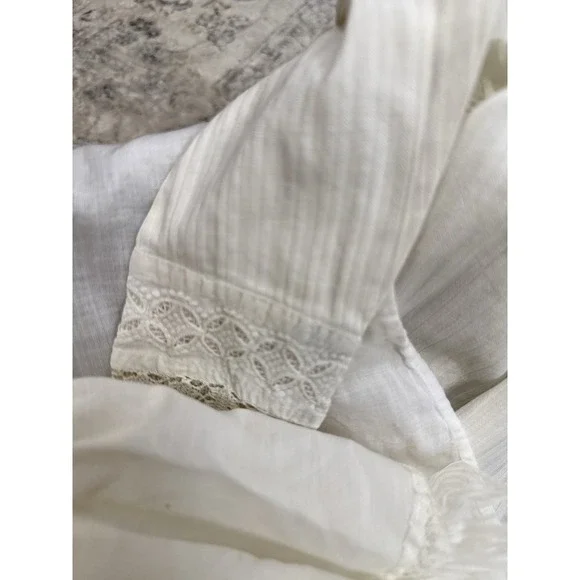 Vintage Lot 16 Baby Child or Large Doll Clothing Dress Gowns Embroidery Tatting - Picture 8 of 16